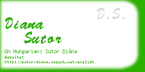 diana sutor business card